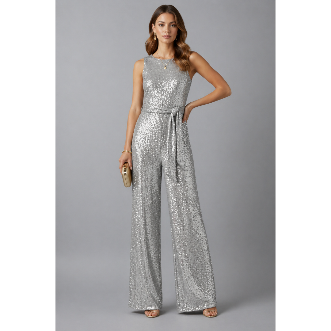 Inga | Damen Jumpsuit Für Abend Mit Pailletten