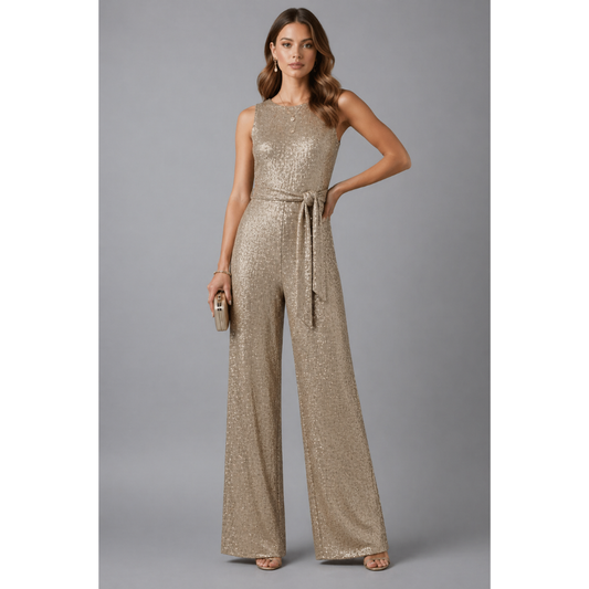 Inga | Damen Jumpsuit Für Abend Mit Pailletten