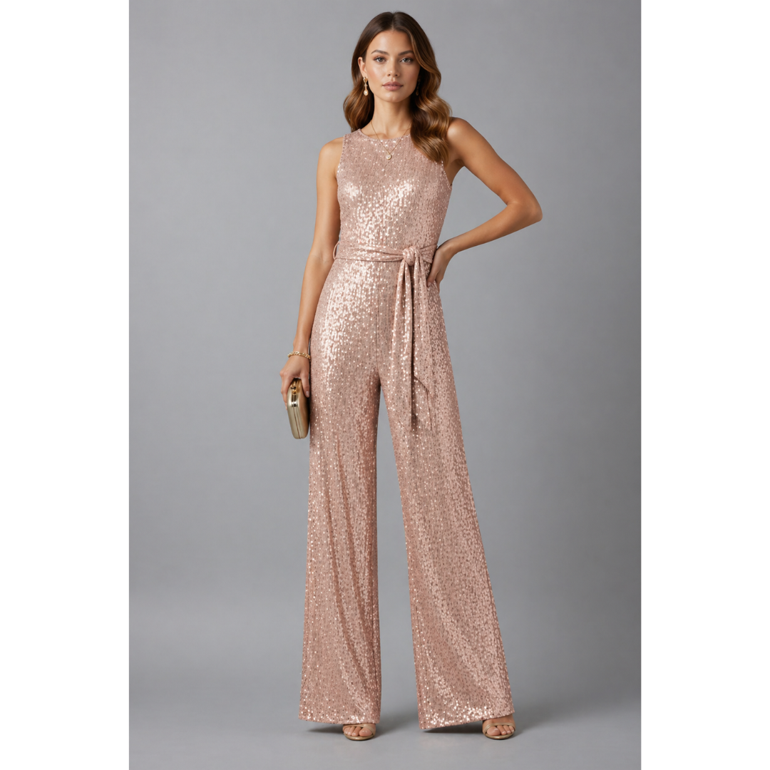 Inga | Damen Jumpsuit Für Abend Mit Pailletten