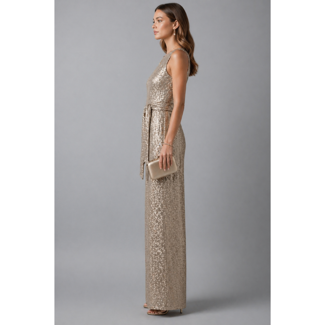 Inga | Damen Jumpsuit Für Abend Mit Pailletten