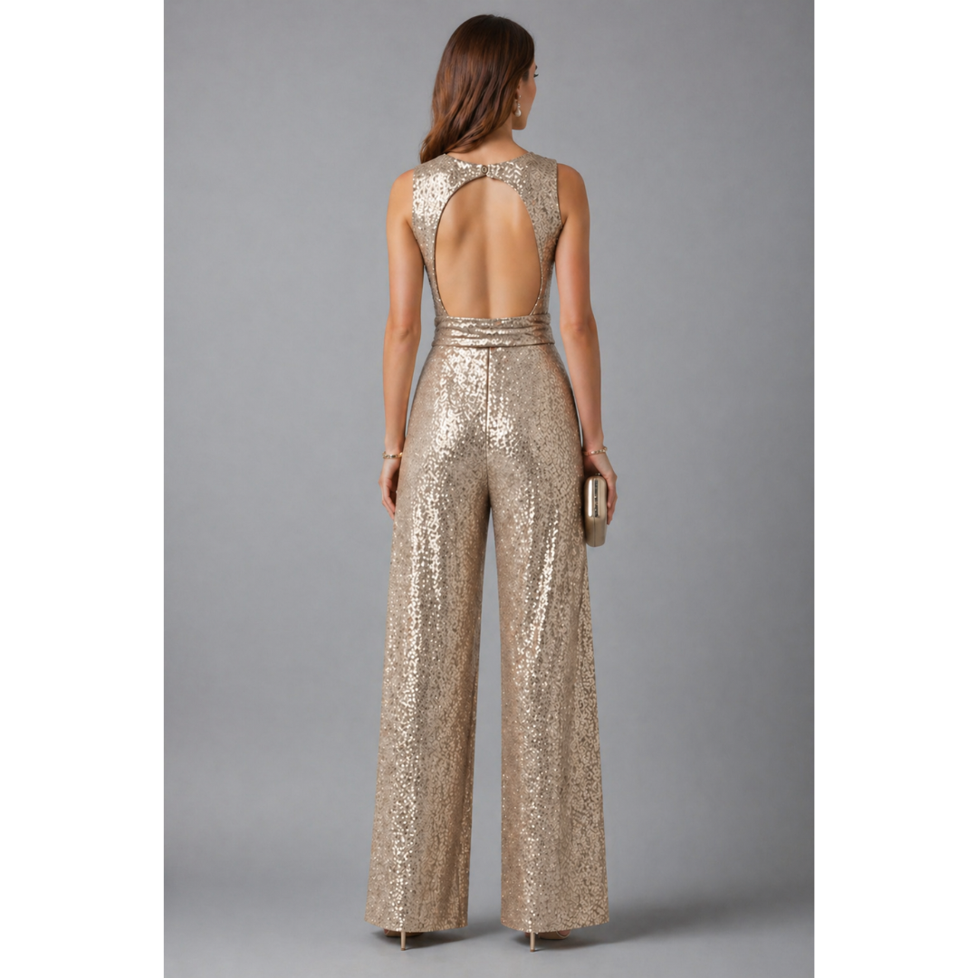 Inga | Damen Jumpsuit Für Abend Mit Pailletten