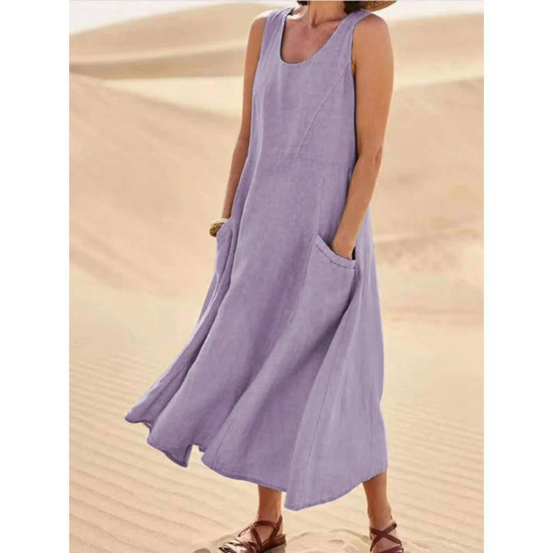 Irem | Damen Sommer Maxikleid Casual  Urlaub Freizeit