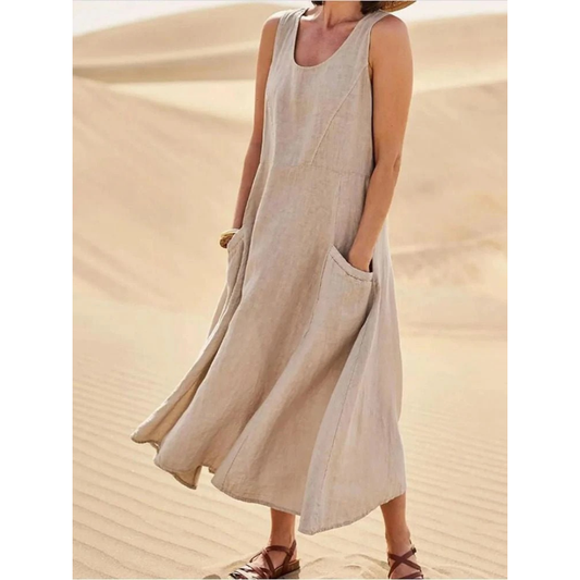 Irem | Damen Sommer Maxikleid Casual  Urlaub Freizeit