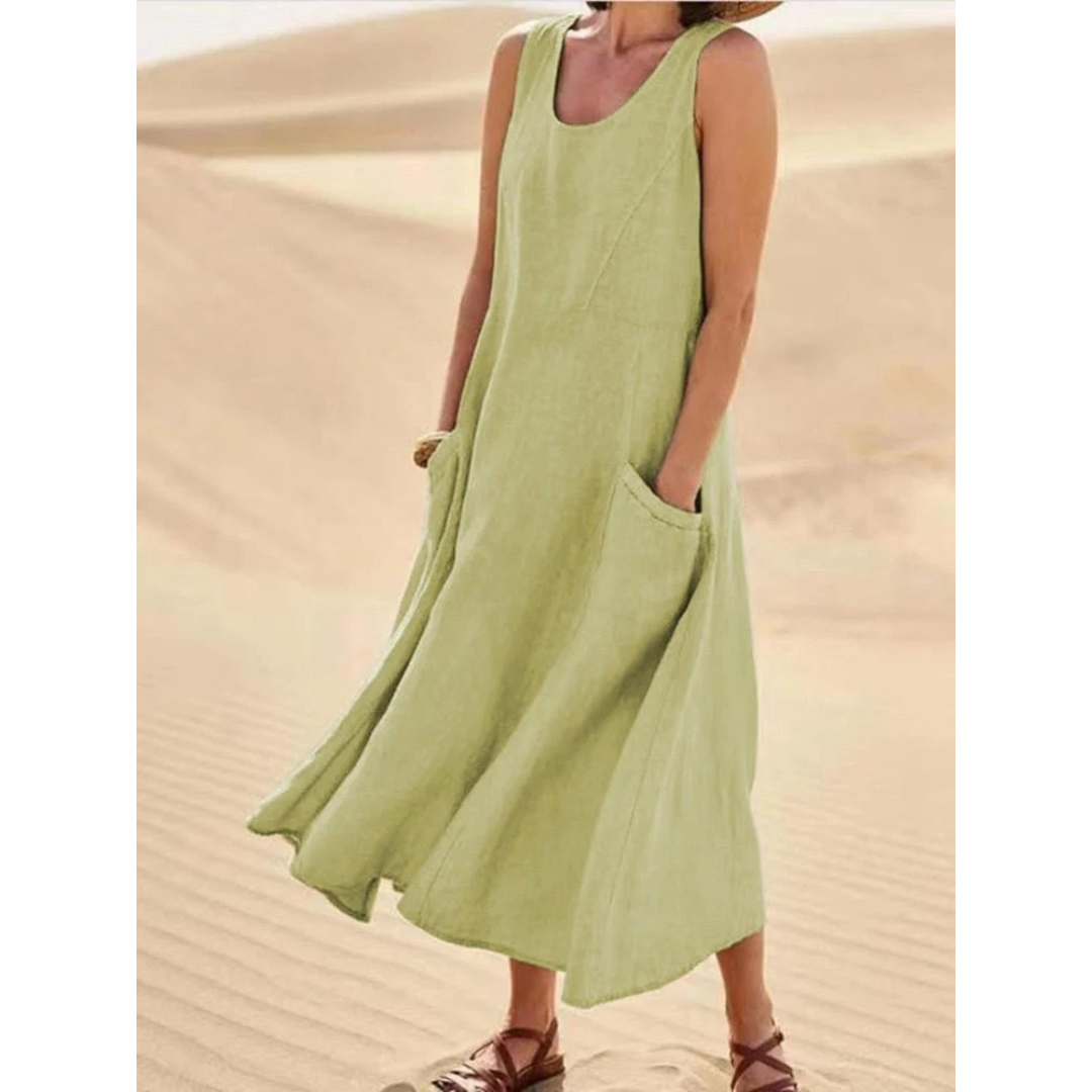 Irem | Damen Sommer Maxikleid Casual  Urlaub Freizeit