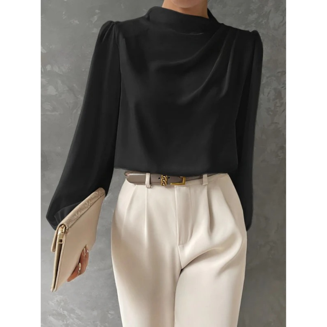 Irmgard | Damen Lässige Langarm Bluse