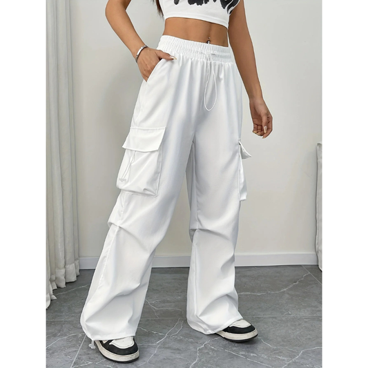 Isabella | Damen Cargohose Weit Mit Taschen Sommer Komfort