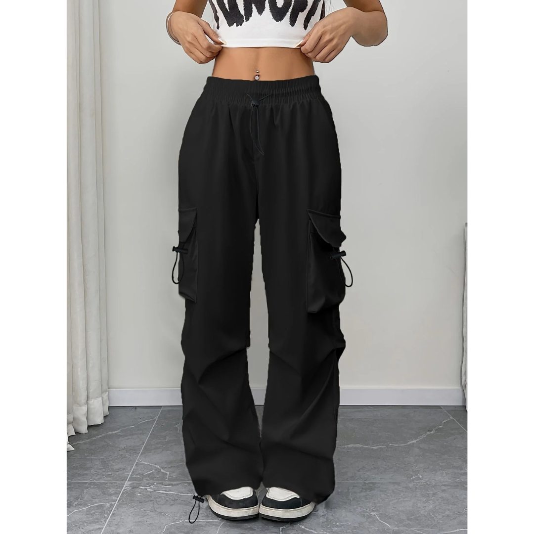 Isabella | Damen Cargohose Weit Mit Taschen Sommer Komfort