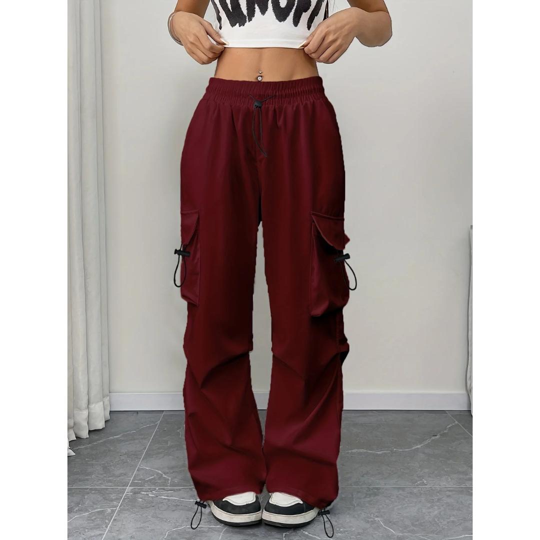 Isabella | Damen Cargohose Weit Mit Taschen Sommer Komfort