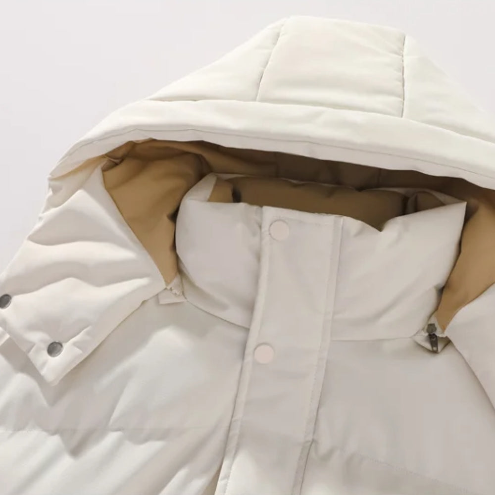 Isolierte Winterjacke für Frauen – Leichter Puffer mit Kapuze