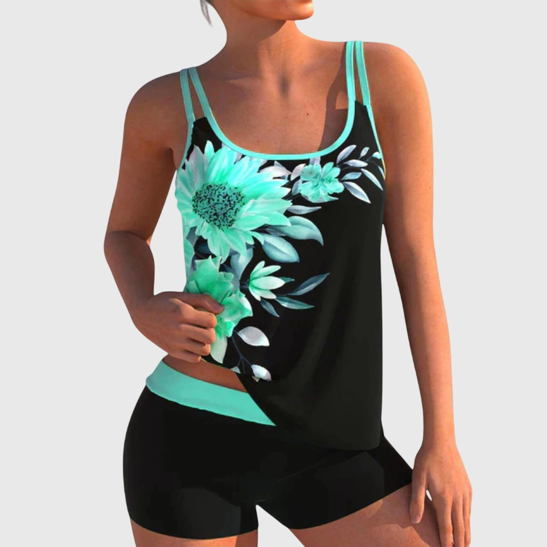 Jessica | Damen Tankini Set mit floralem Muster