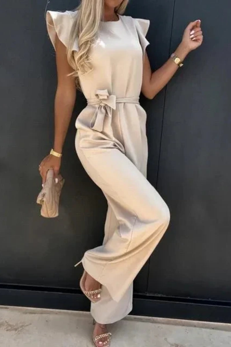 Jumpsuit mit gerafften Ärmeln - verspieltes Detail mit klassischer Silhouette