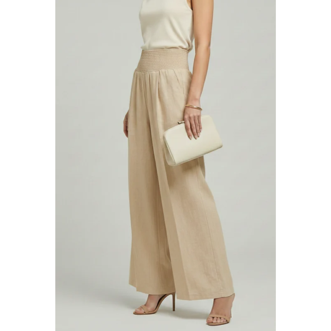 Kaja | Damen Palazzo Hose Mit Hoher Taille Und Falten