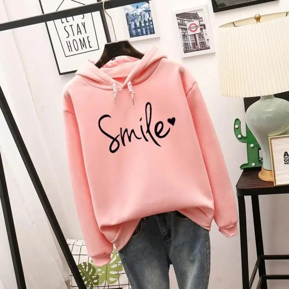 Kapuzenpullover mit positivem Motiv - Gemütlicher Alltagspullover mit lächelndem Design