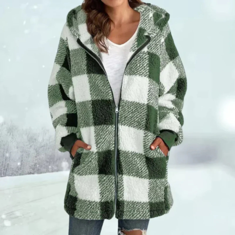 Karierte Winterjacke - weiches Innenfutter und modisches Karo-Design