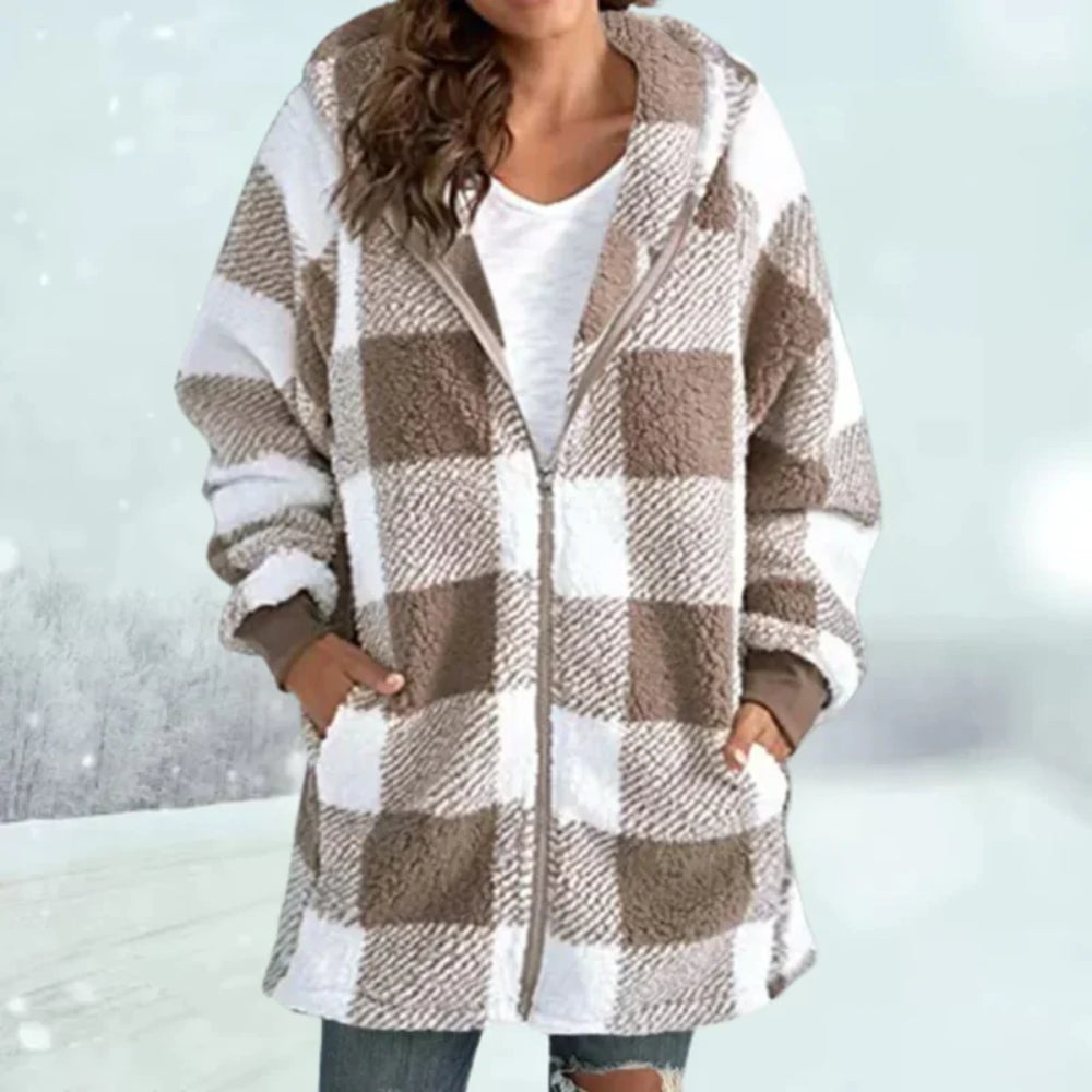Karierte Winterjacke - weiches Innenfutter und modisches Karo-Design