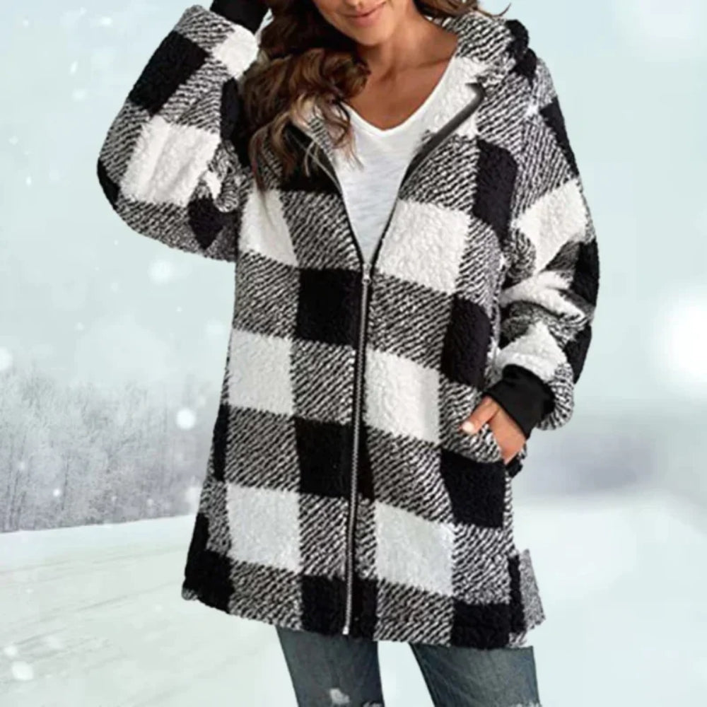 Karierte Winterjacke - weiches Innenfutter und modisches Karo-Design