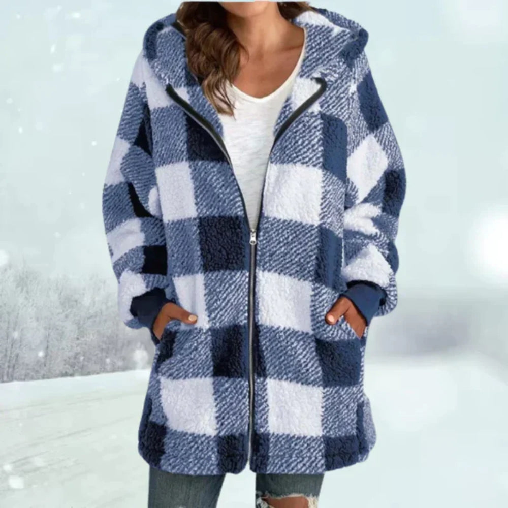 Karierte Winterjacke - weiches Innenfutter und modisches Karo-Design