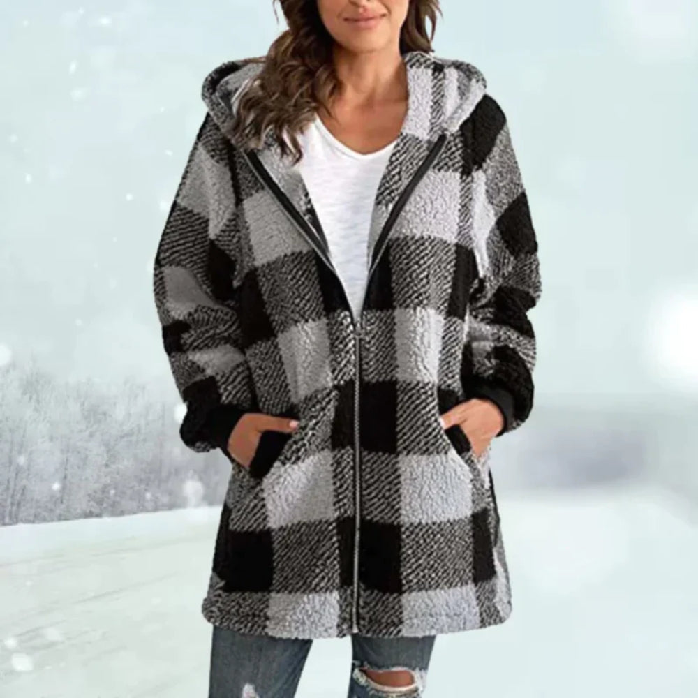 Karierte Winterjacke - weiches Innenfutter und modisches Karo-Design