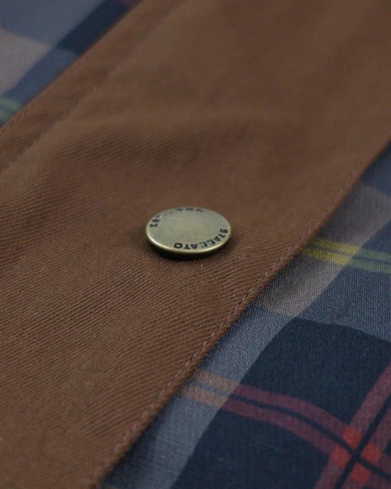 Karo Winterjacke Damen – Gestepptes Design mit Cordkragen und lässiger Passform