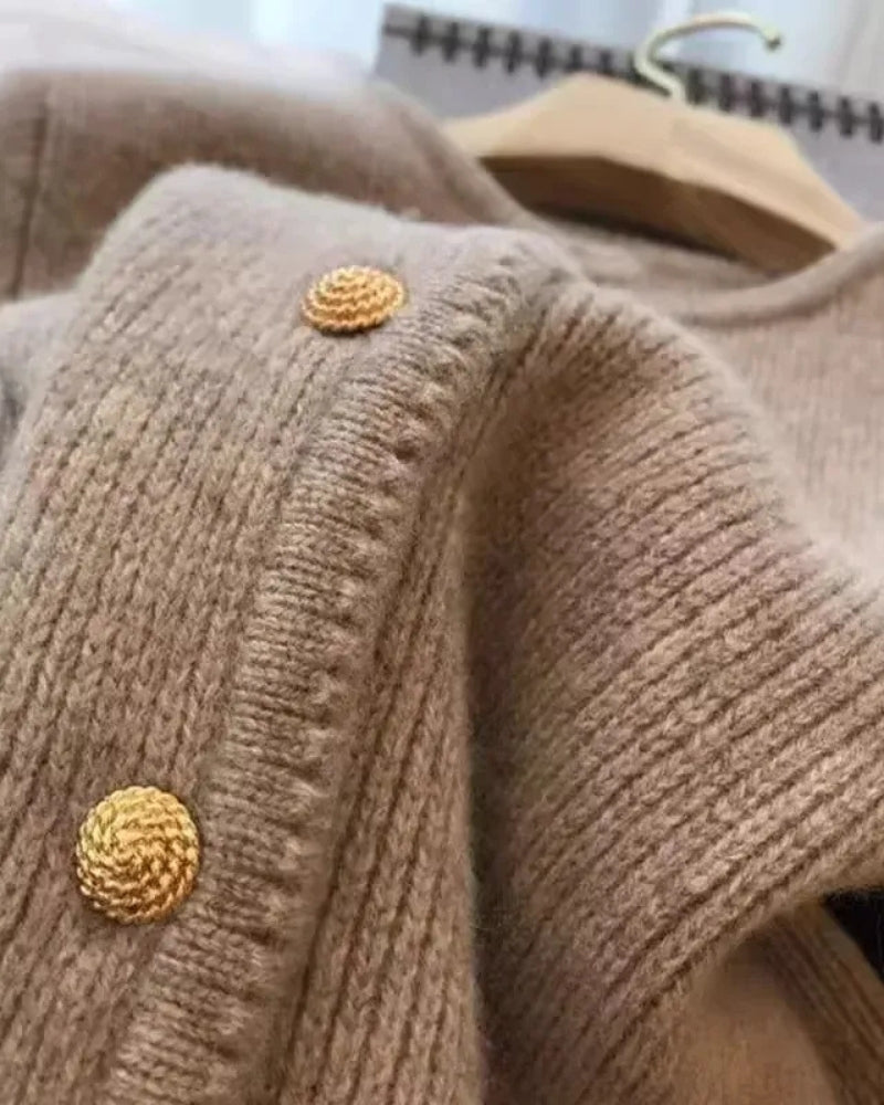 Kaschmir Strickjacke Damen – Klassische Strickjacke mit Knöpfen für kühle Tage