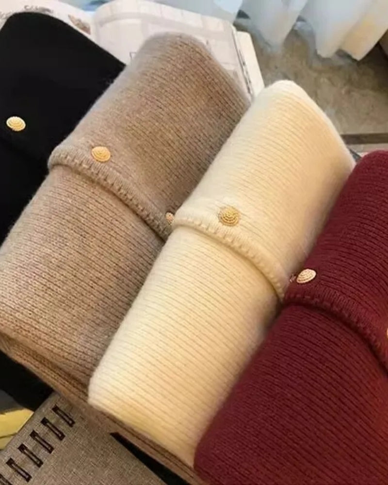 Kaschmir Strickjacke Damen – Klassische Strickjacke mit Knöpfen für kühle Tage