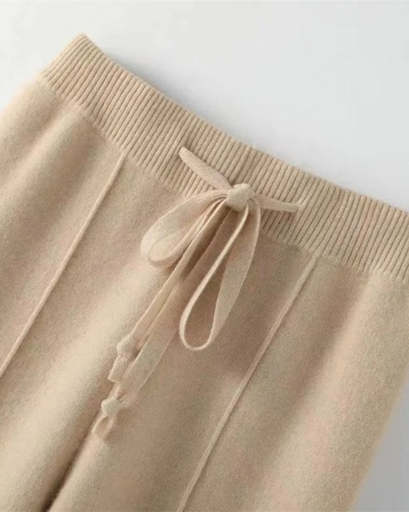 Kaschmirhose Damen – Weite Hose aus 100% Kaschmir für Herbst und Winter