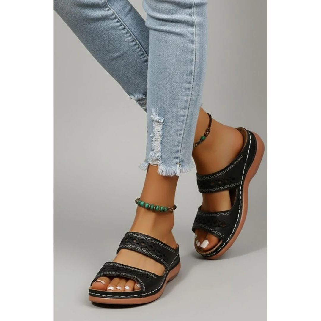 Kaya | Damen Sandalen Mit Doppelriemen Für Alltag