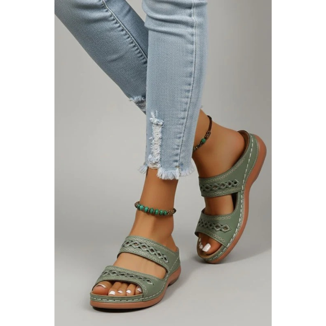 Kaya | Damen Sandalen Mit Doppelriemen Für Alltag