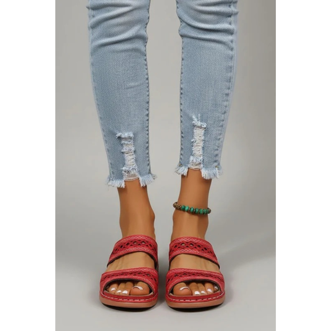 Kaya | Damen Sandalen Mit Doppelriemen Für Alltag