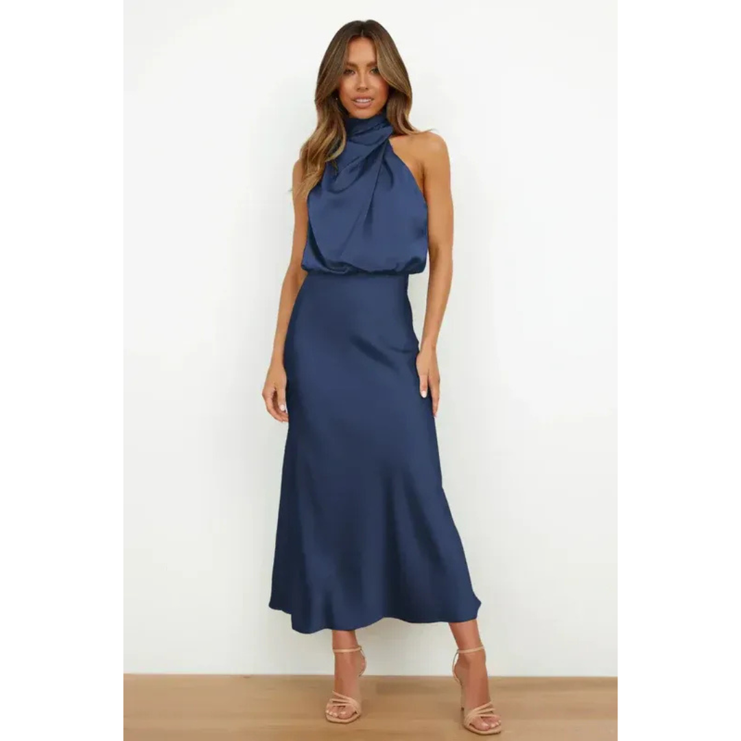 Kira | Damen Maxi Abendkleid Mit Neckholder Für Event