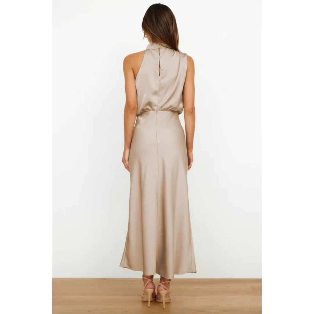 Kira | Damen Maxi Abendkleid Mit Neckholder Für Event