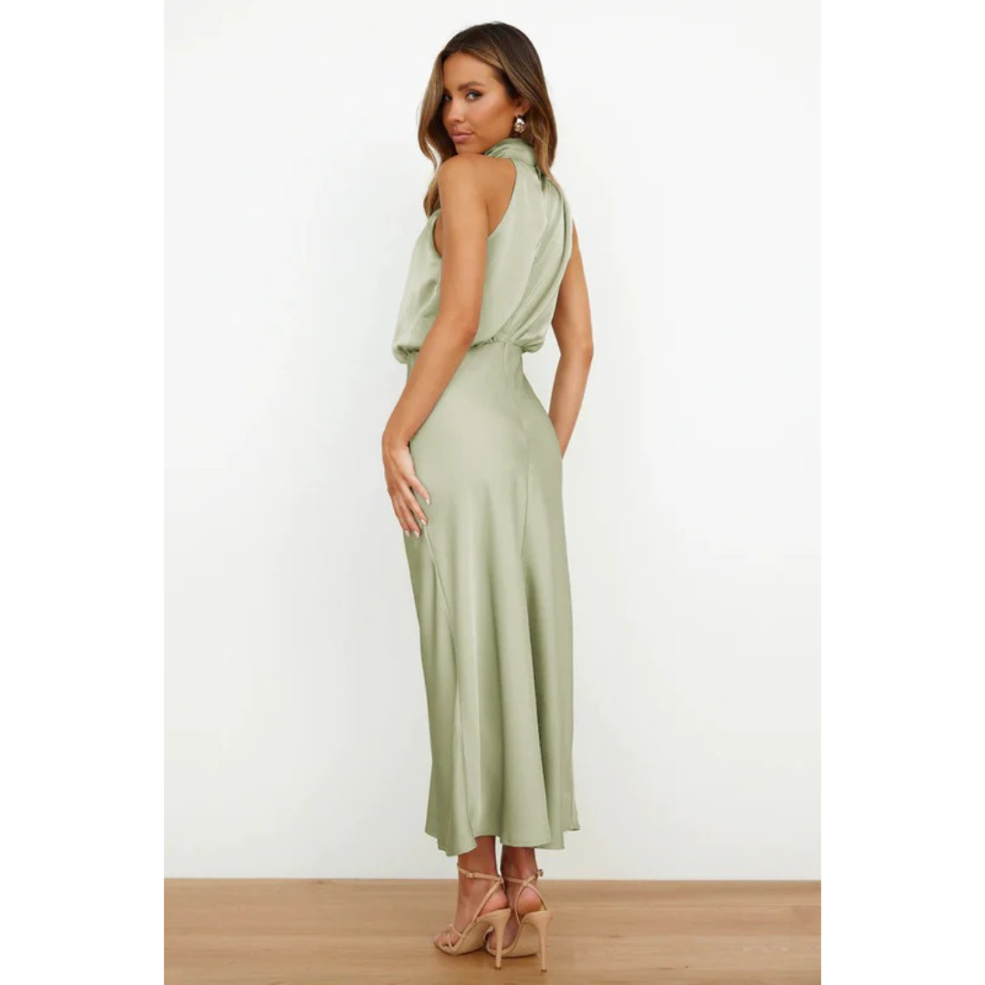 Kira | Damen Maxi Abendkleid Mit Neckholder Für Event