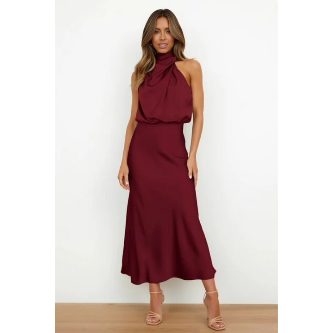 Kira | Damen Maxi Abendkleid Mit Neckholder Für Event