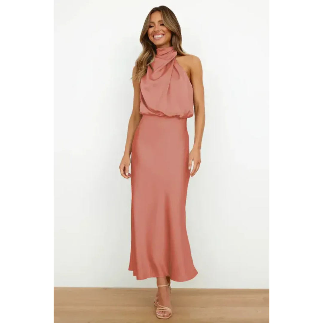 Kira | Damen Maxi Abendkleid Mit Neckholder Für Event