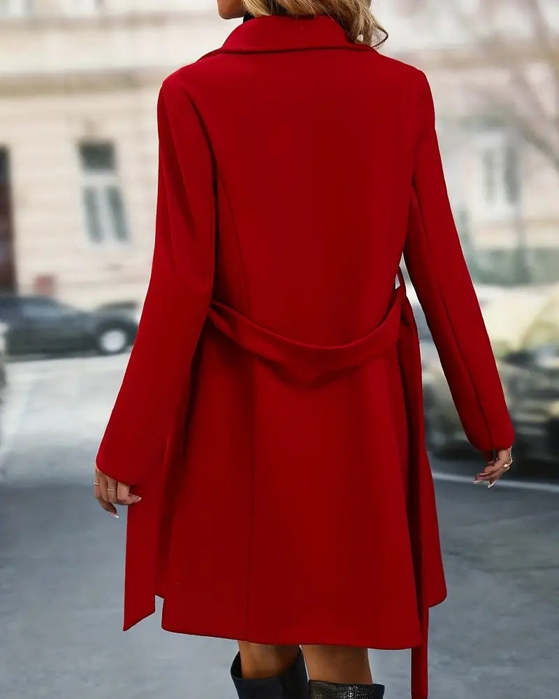 Klassische mittellange Winterjacke - zweireihige Knopfleiste im Trench-Stil