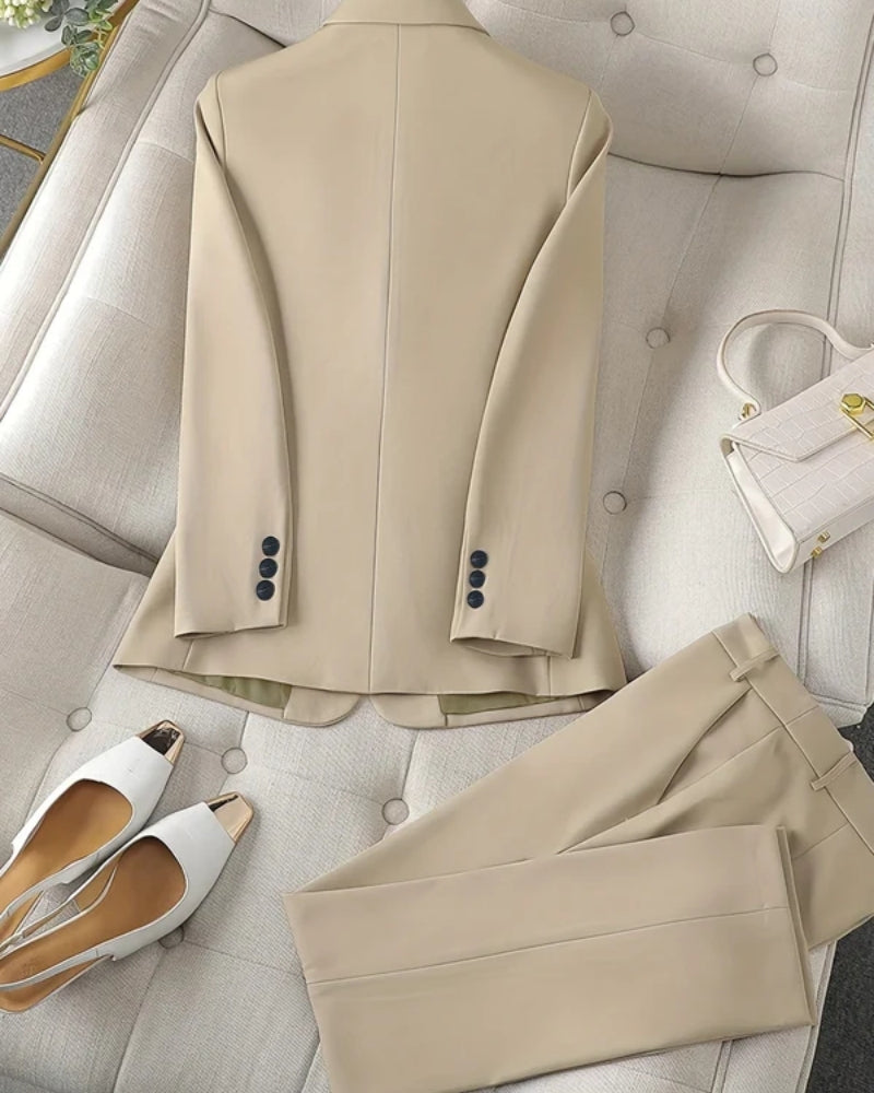 Klassischer Hosenanzug - Zweiteiliges Blazer- und Hosenset für Damen