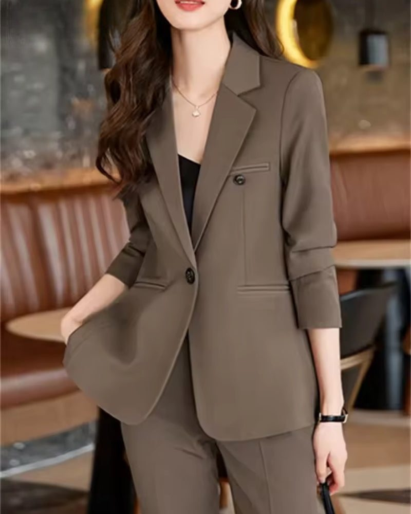 Klassischer Hosenanzug - Zweiteiliges Blazer- und Hosenset für Damen