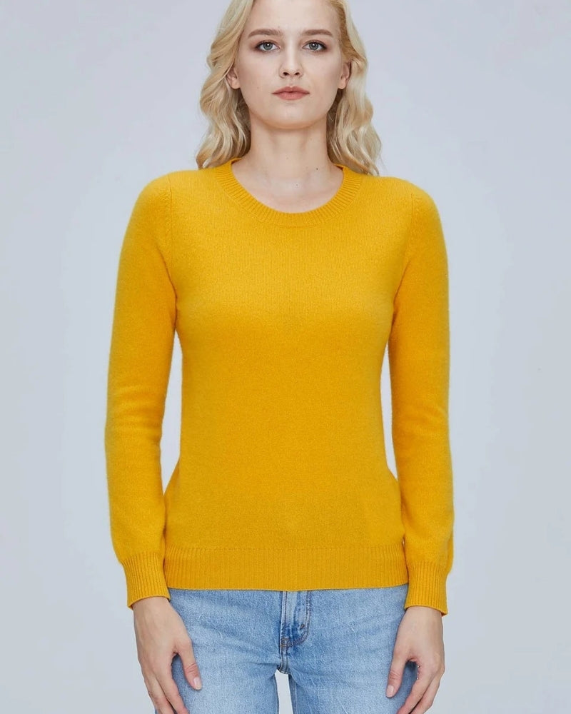 Klassischer Pullover aus 100% Merinowolle – Wollpullover Damen für Herbst und Winter