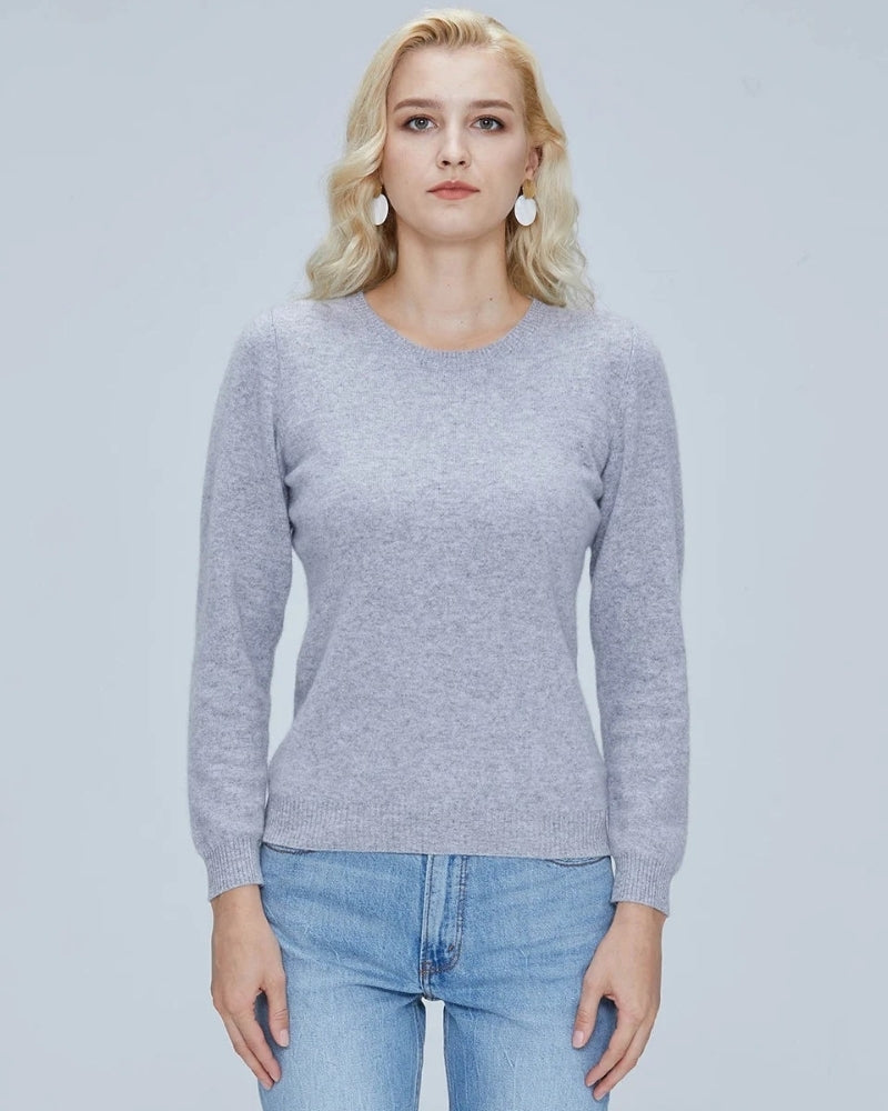 Klassischer Pullover aus 100% Merinowolle – Wollpullover Damen für Herbst und Winter