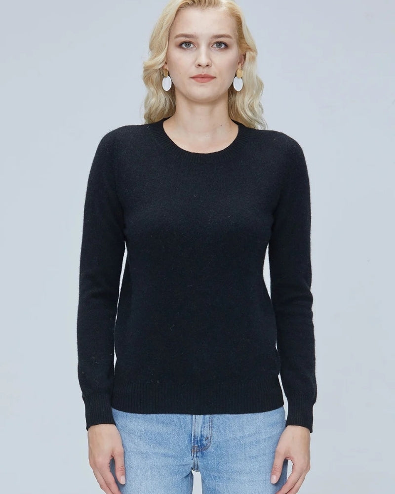 Klassischer Pullover aus 100% Merinowolle – Wollpullover Damen für Herbst und Winter