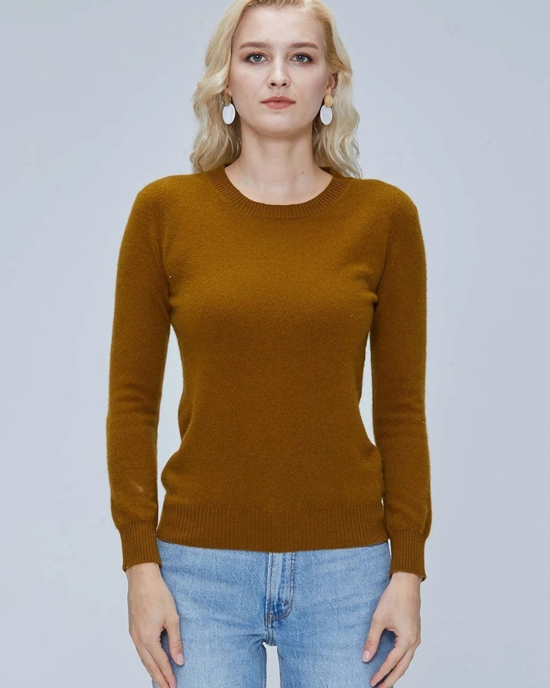 Klassischer Pullover aus 100% Merinowolle – Wollpullover Damen für Herbst und Winter