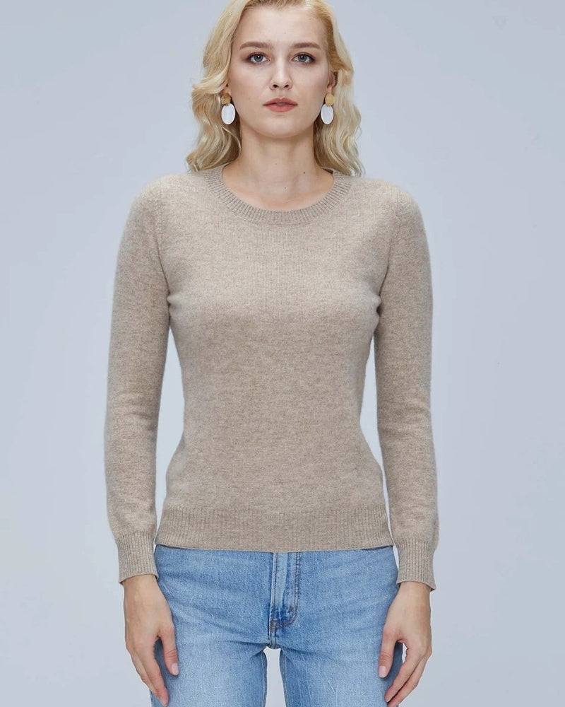 Klassischer Pullover aus 100% Merinowolle – Wollpullover Damen für Herbst und Winter