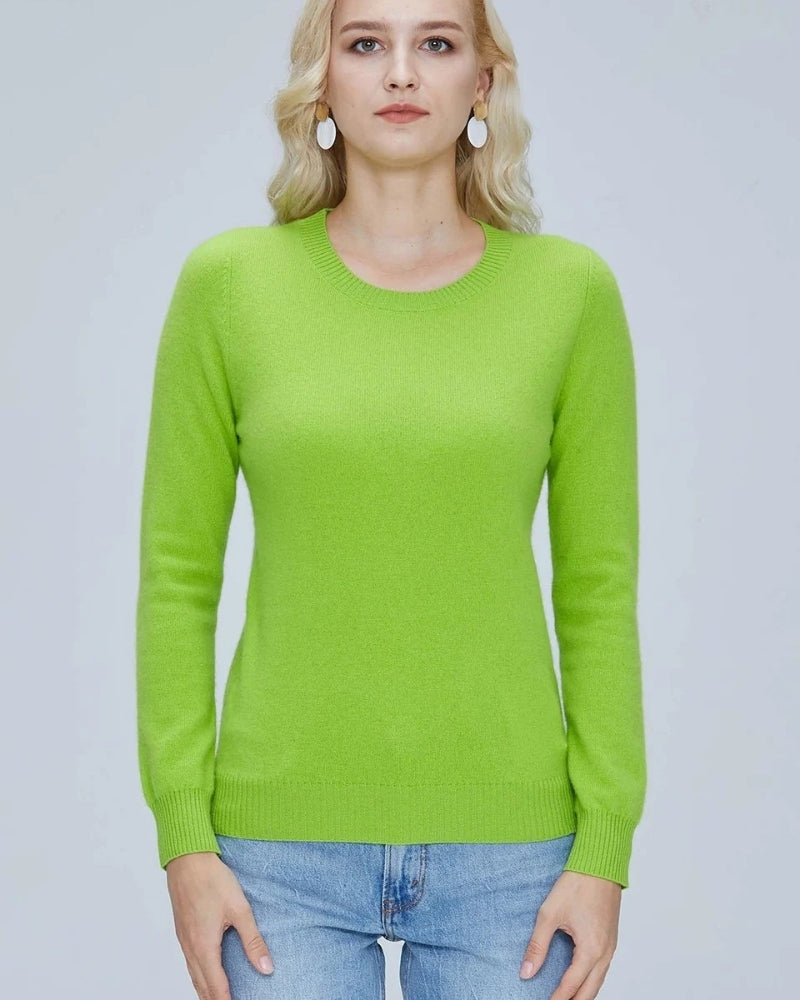 Klassischer Pullover aus 100% Merinowolle – Wollpullover Damen für Herbst und Winter