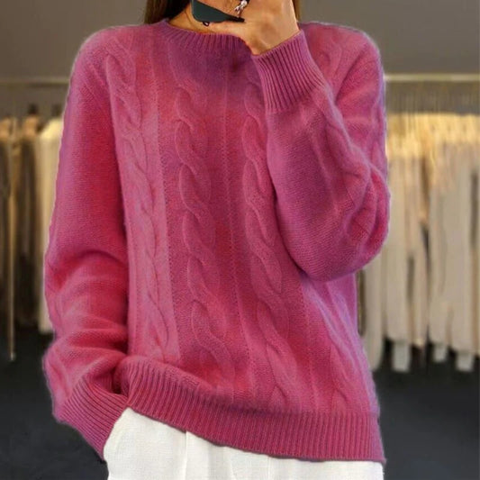 Klassischer warmer Pullover - Damen-Langarm-Outfit für den Winter