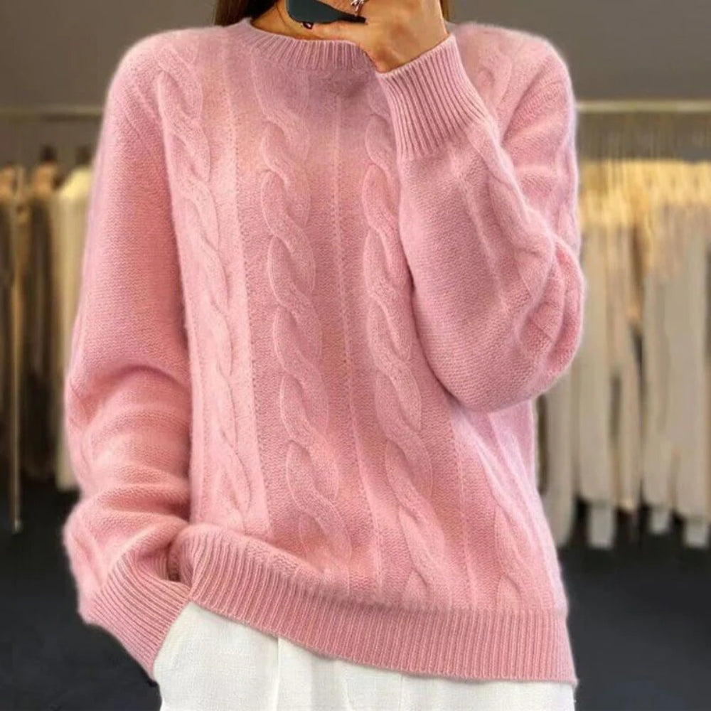 Klassischer warmer Pullover - Damen-Langarm-Outfit für den Winter