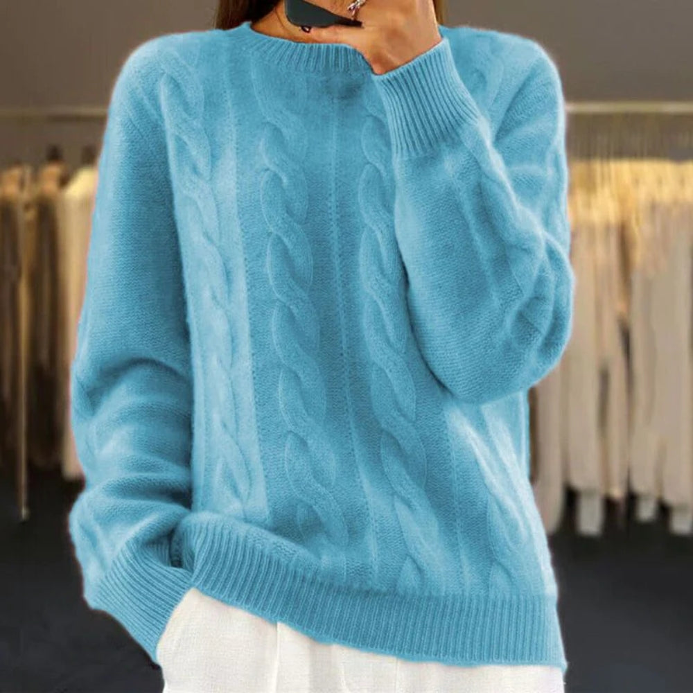 Klassischer warmer Pullover - Damen-Langarm-Outfit für den Winter