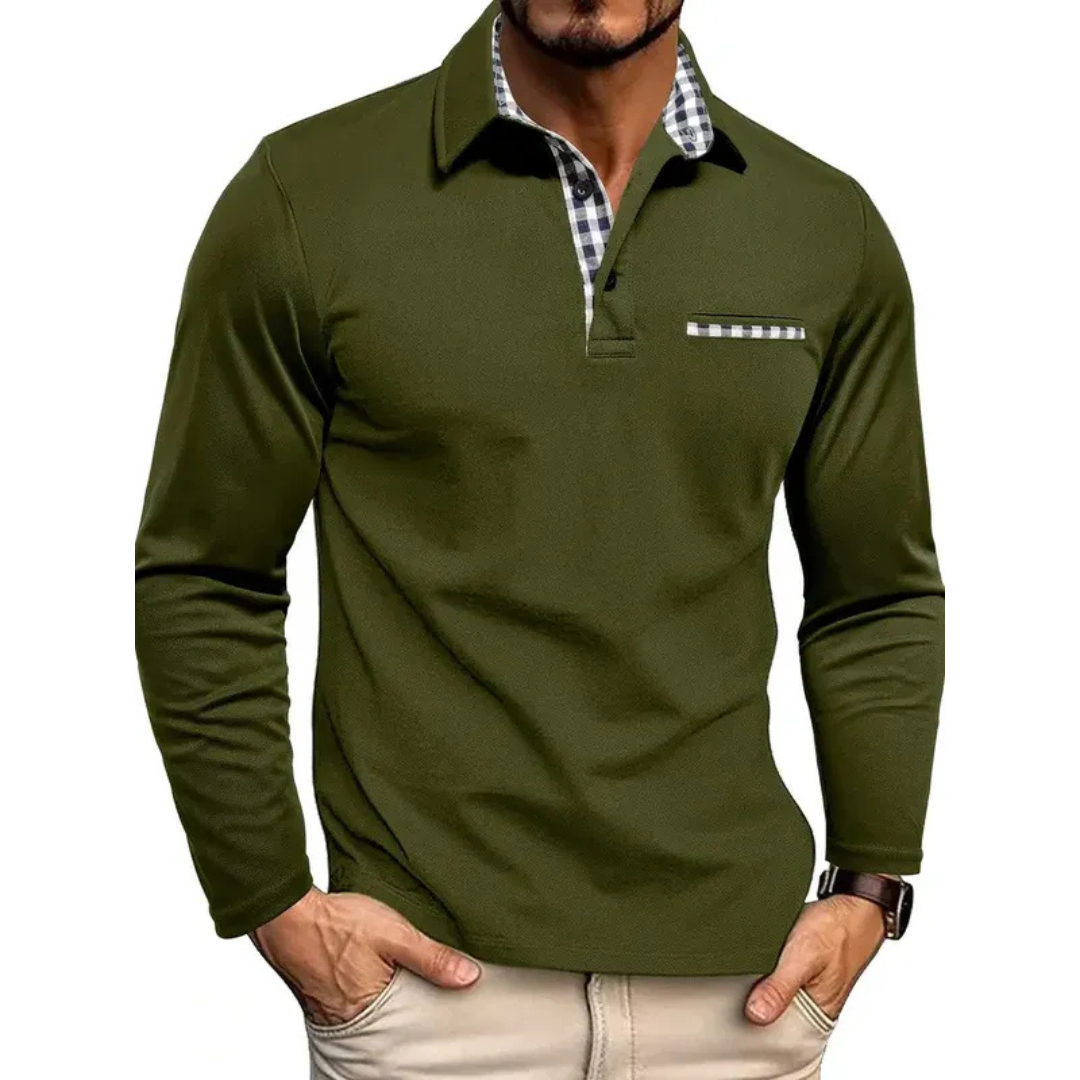 Klaus | Herren Langarm Poloshirt Für Frühling Und Sommer