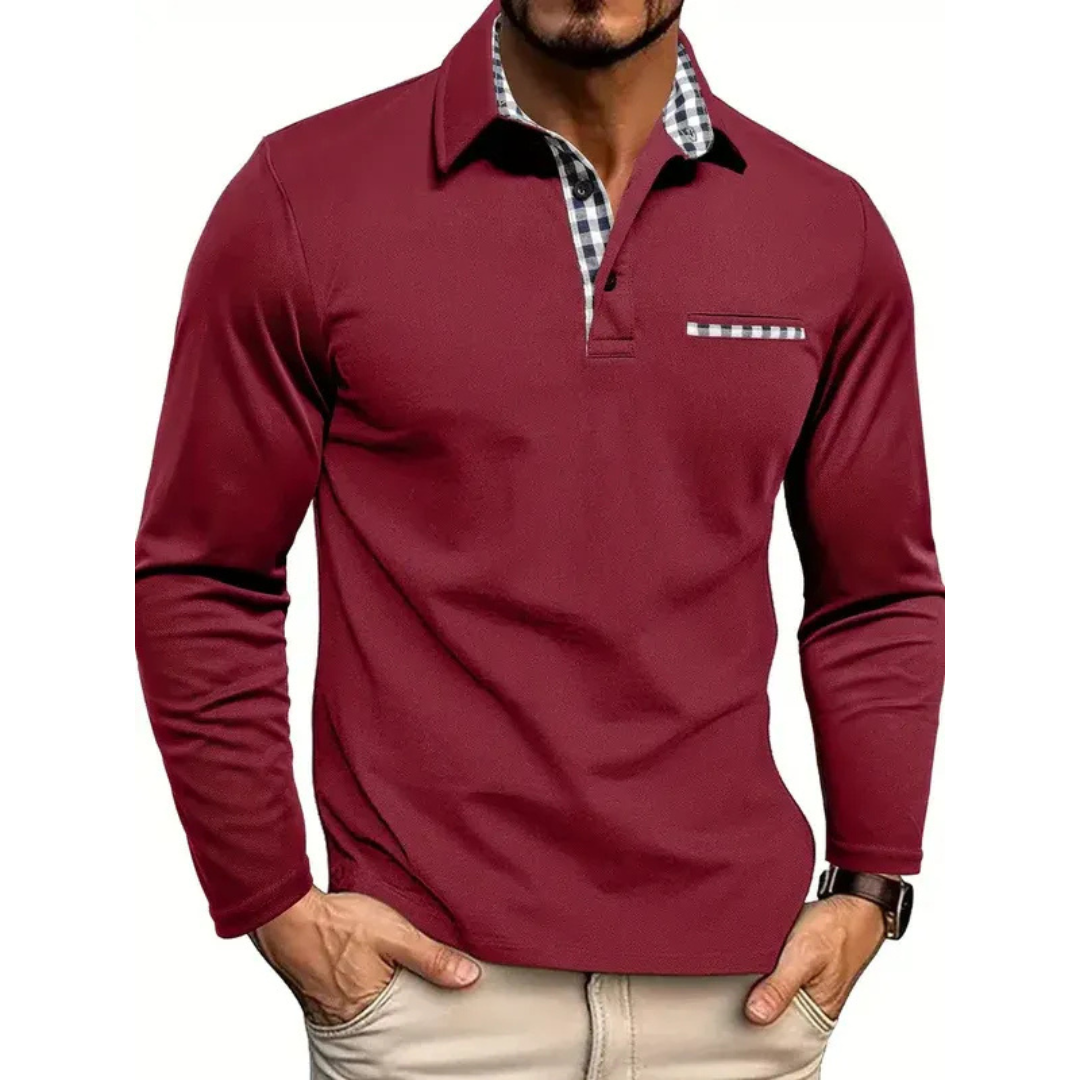 Klaus | Herren Langarm Poloshirt Für Frühling Und Sommer