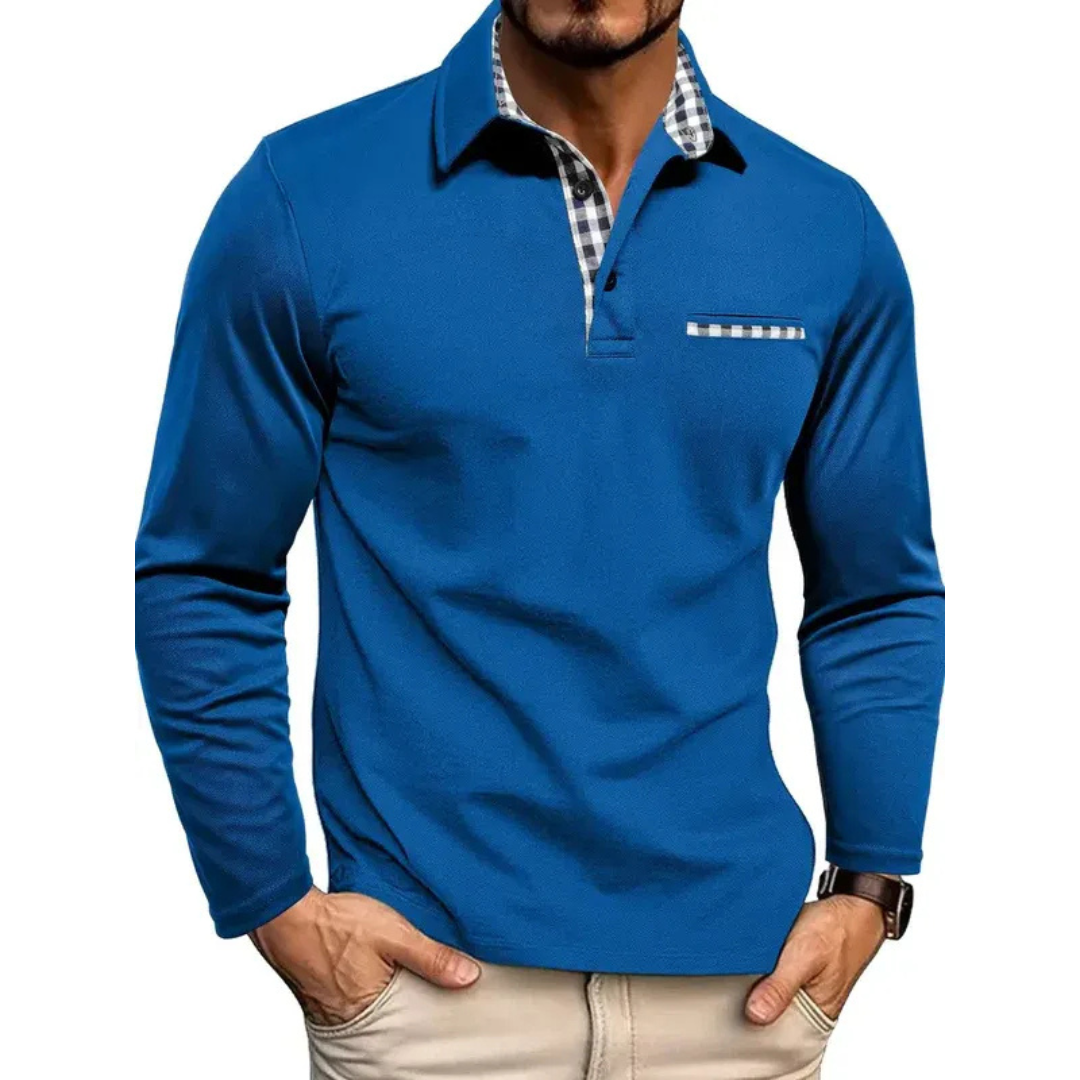 Klaus | Herren Langarm Poloshirt Für Frühling Und Sommer