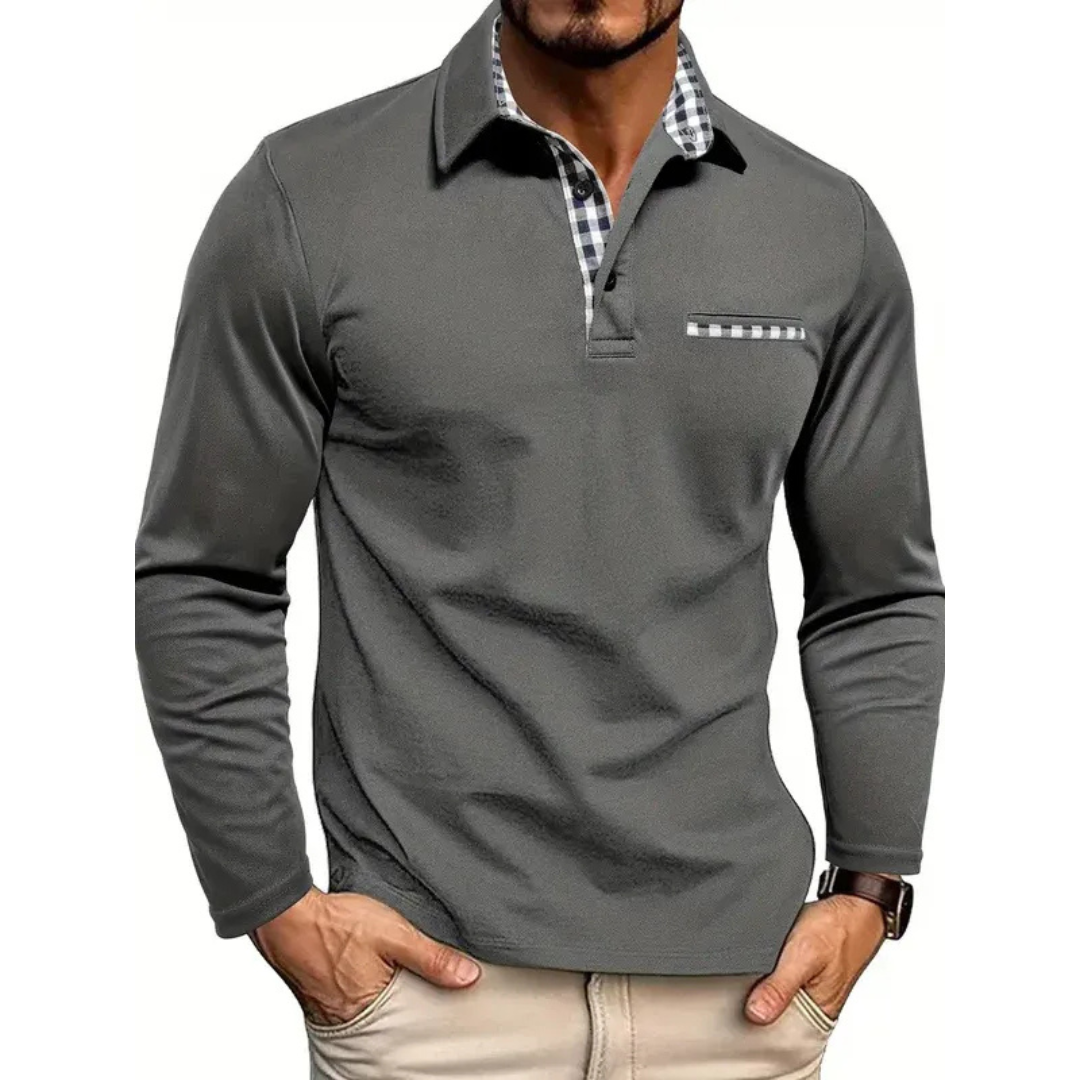 Klaus | Herren Langarm Poloshirt Für Frühling Und Sommer